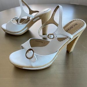 Vintage BCBG Wood platform sandals
